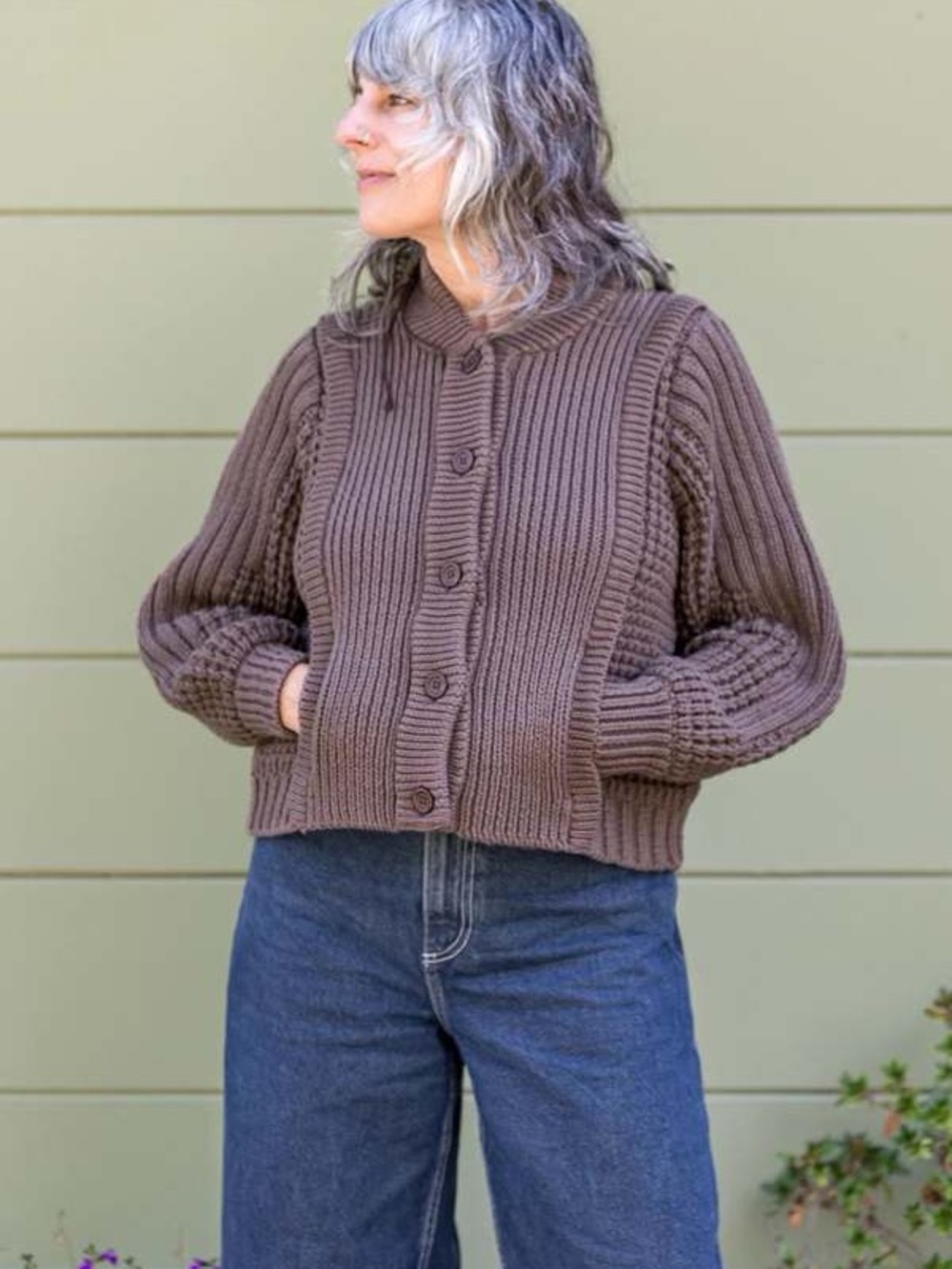 Curator SF 100% Cotton Sara Cardigan in Walnut Brown Size 3XL/4XL NWOT